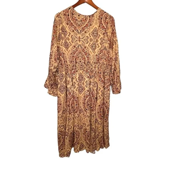 Torrid Midi Challis Smocked Waist Surplice Dress Size 2X - Picture 12 of 14